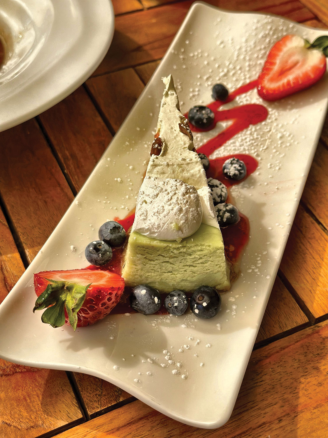 Dessert Pistachio Cheesecake at Toulouse